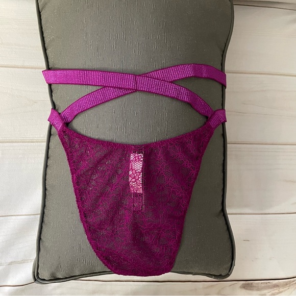 Victoria’s Secret Very Sexy Shine Strappy Brazilian Panty (Pink Purple, XL) - Picture 3 of 12